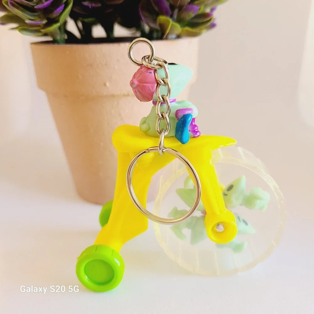 Vintage Toy‎ Story Rex Dinosaur On Tricycle Keychain Charm For Men